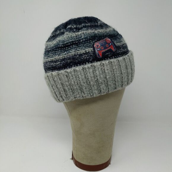 Place Weekend Warrior Beanie Hat Size L/XL 8+ Youth Boys Knit Cap Blue Gray - Picture 5 of 12
